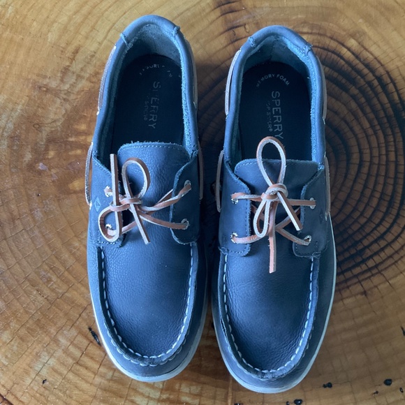Sperry Cup ll Boat shoes dark gray blue Big Boys 6.5 - Picture 2 of 11